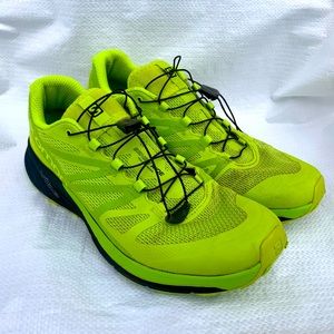 Men’s Salomon Vibe Neon Trail Running Shoes Sz 10